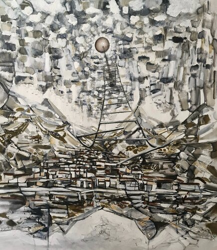 Vorrei essere come questa luna de davide romano', Pintura a la venta en Singulart