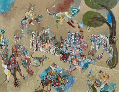 Delle dodici scimmie van Gabriele Poidomani, Schilderij te koop op Singulart