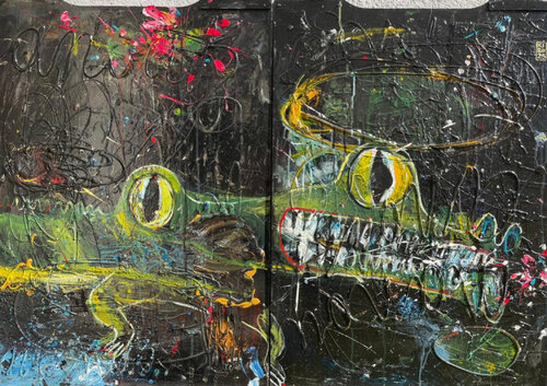 A Crocodile! di Gabriele Poidomani, Pittura in vendita su Singulart