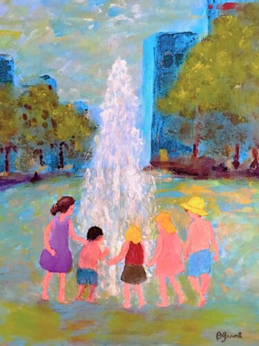 Summer Fun in the City di Bert Grant, Pittura in vendita su Singulart