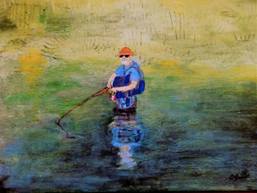 Fly Fishing di Bert Grant, Pittura in vendita su Singulart