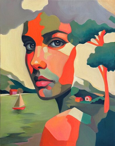 Whispers of Nature - Original oil painting van Sekar Rajagopal, Schilderij te koop op Singulart