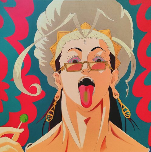 Buddha psychups LSD flavour von Luigi Monti, Malerei kaufen auf Singulart