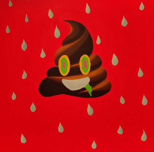 Artist's poop and psy drops di Luigi Monti, Pittura in vendita su Singulart