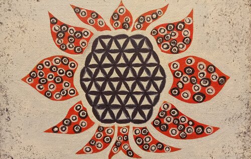 Mandala flower van Luigi Monti, Schilderij te koop op Singulart