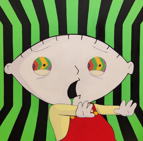 Stewie Bad Trip di Luigi Monti, Pittura in vendita su Singulart