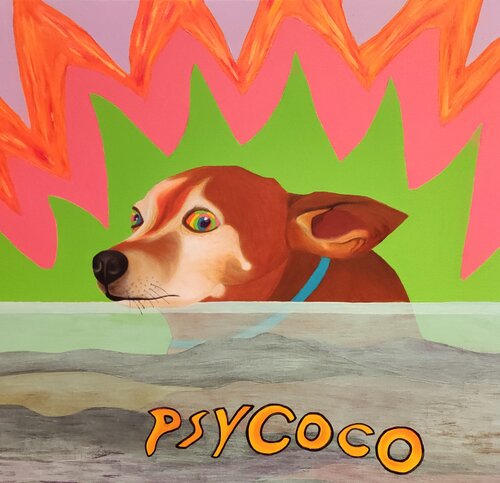 Psy Coco inside the dirty laundry bin van Luigi Monti, Schilderij te koop op Singulart