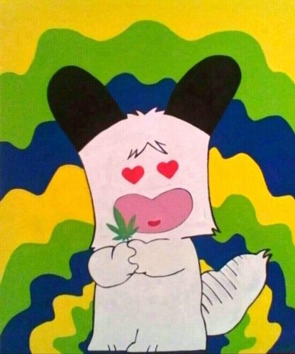 Hello Skunk van Luigi Monti, Schilderij te koop op Singulart