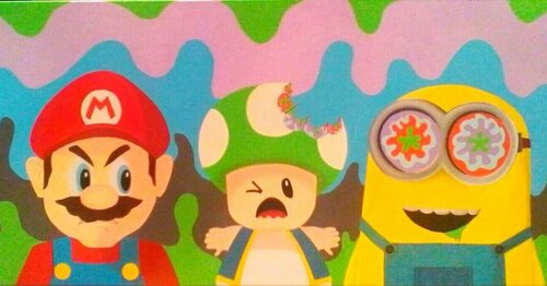 Grand theft mushroom van Luigi Monti, Schilderij te koop op Singulart
