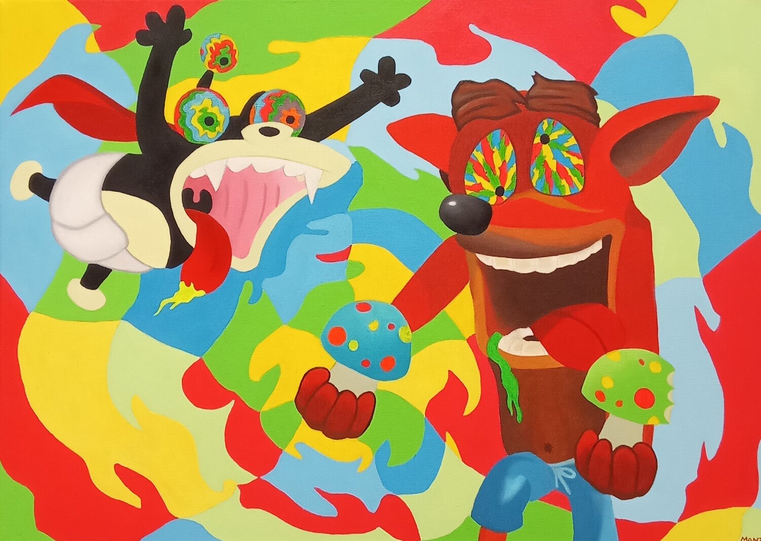 Mushrooms assault Luigi Monti