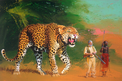 Der Leopard van Alfons Kiefer, Schilderij te koop op Singulart