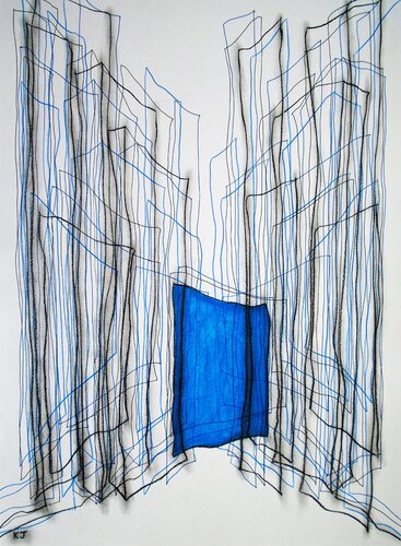 Blue Square No.6 by Kevin Jones, Work on Paper for Sale on Singulart