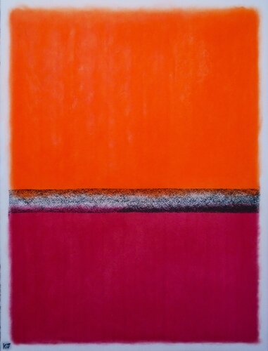 Orange above Red by Kevin Jones, 종이 for Sale on Singulart