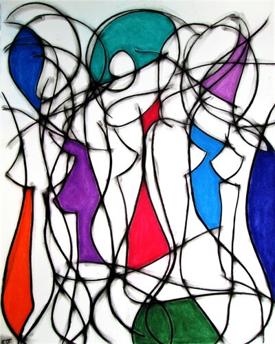 Nine Colour Abstract No.9 van Kevin Jones, Werk op papier te koop op Singulart