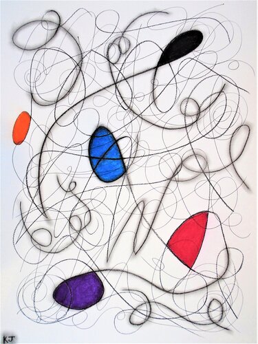 Five Colour Abstract No.10 van Kevin Jones, Werk op papier te koop op Singulart