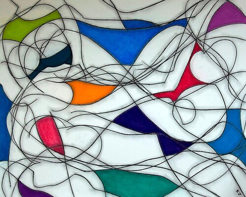 Twelve Colour Abstract No.4 van Kevin Jones, Werk op papier te koop op Singulart