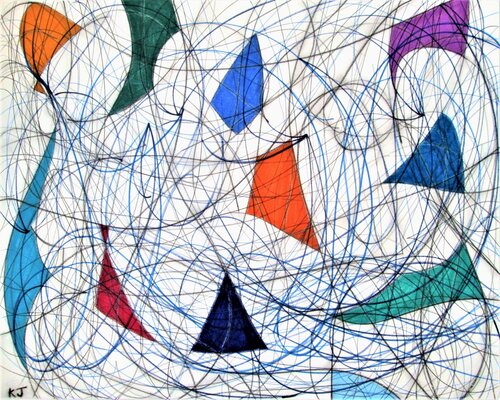 Eleven Colour Abstract No.11 van Kevin Jones, Werk op papier te koop op Singulart