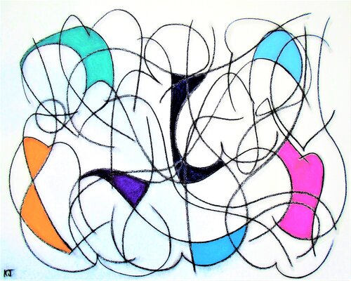 Seven Colour Abstract No.8 di Kevin Jones, Opera su carta in vendita su Singulart