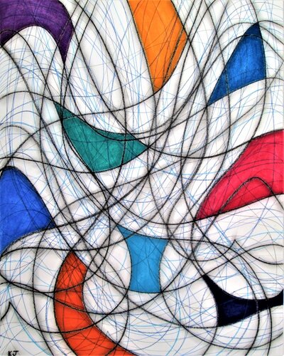 Nine Colour Abstract No.10 by Kevin Jones, 종이 for Sale on Singulart
