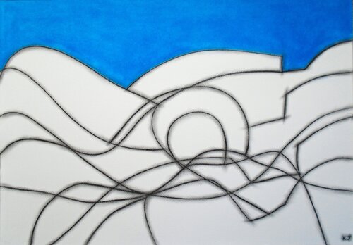 Below Blue No.7 de Kevin Jones, Obra en papel a la venta en Singulart