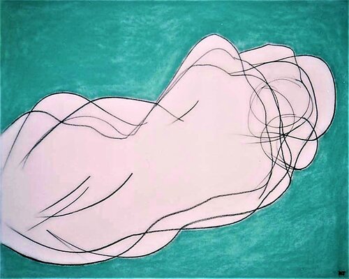 Inside Turquoise No.2 van Kevin Jones, Werk op papier te koop op Singulart