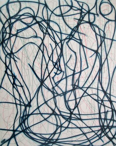 Blue Lines No.4 van Kevin Jones, Werk op papier te koop op Singulart