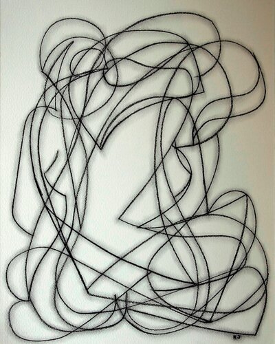 Black Line Composite No.3 van Kevin Jones, Werk op papier te koop op Singulart