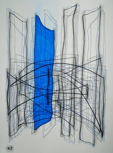 Blue Vertical No.13 van Kevin Jones, Werk op papier te koop op Singulart