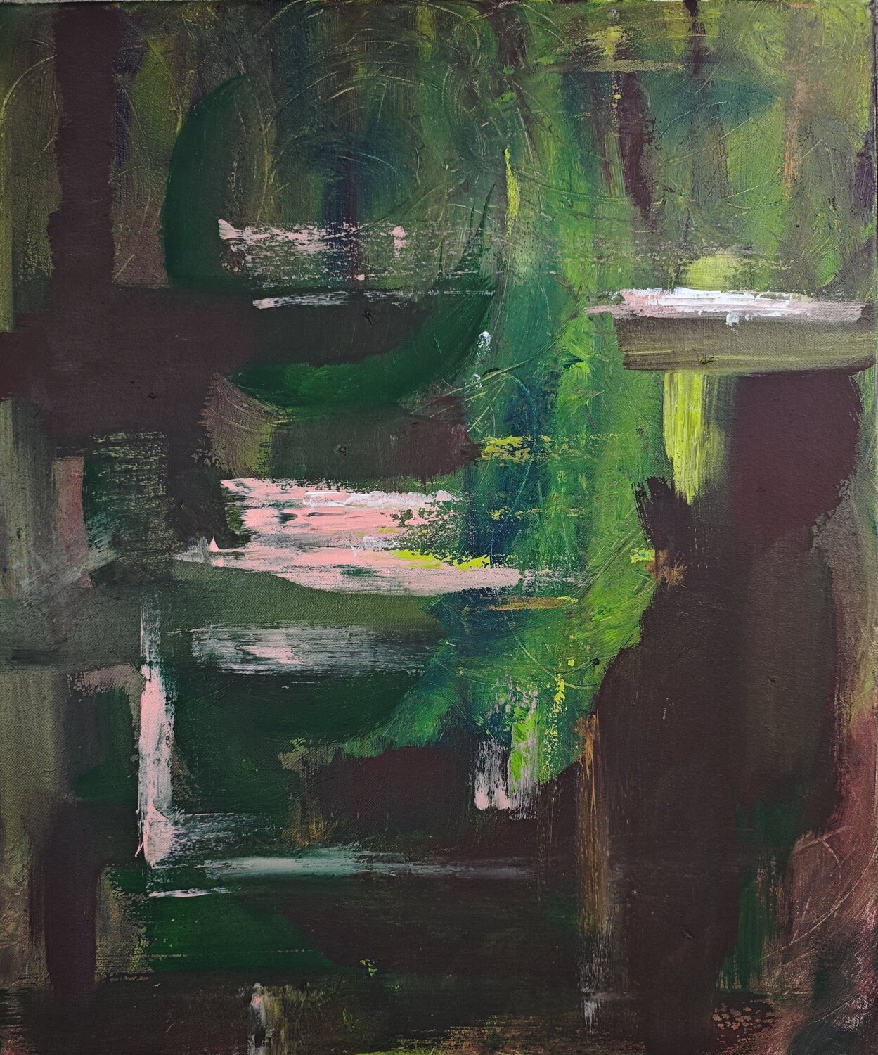 Zwischen Grün und Schatten Guoqiang Wu Origineel schilderij te koop