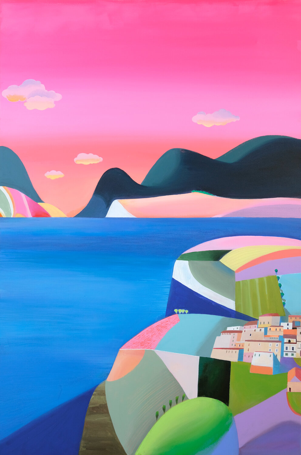 "Vibes in Five lands" cinzia battistel Peinture originale à vendre
