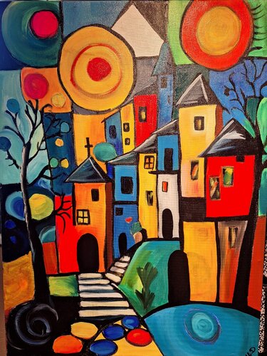 Village of Provance van Marcell Dergecz, Schilderij te koop op Singulart