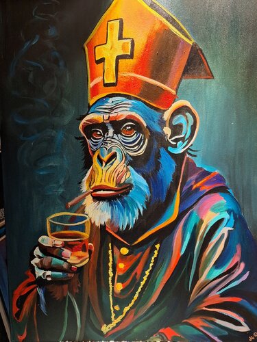 The Bishop van Marcell Dergecz, Schilderij te koop op Singulart