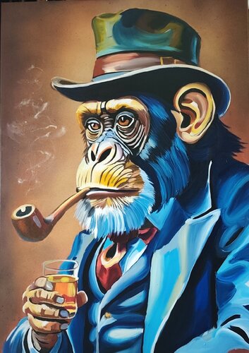 The Old School di Marcell Dergecz, Pittura in vendita su Singulart