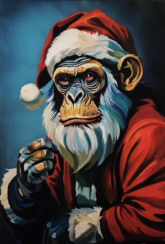 "Santa Ape" di Marcell Dergecz, Pittura in vendita su Singulart