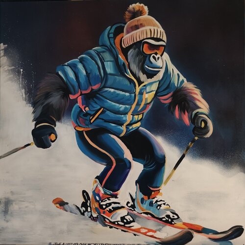 "Snow Beast" by Marcell Dergecz, 油畫 for Sale on Singulart