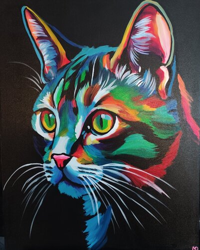 "Cat" von Marcell Dergecz, Malerei kaufen auf Singulart