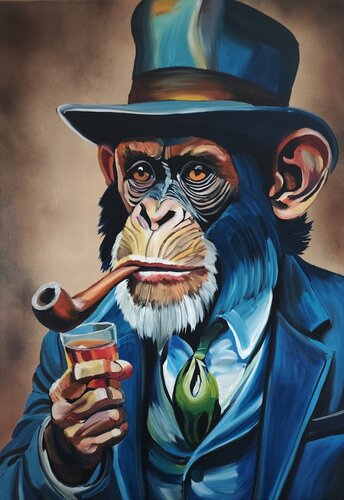 "Wise Gentleman" di Marcell Dergecz, Pittura in vendita su Singulart