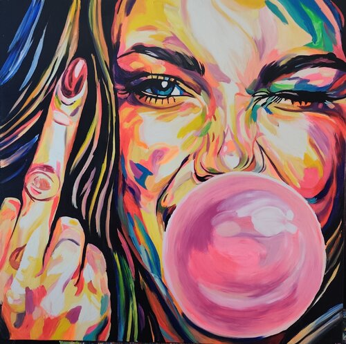 "Don't Tell Meg" van Marcell Dergecz, Schilderij te koop op Singulart