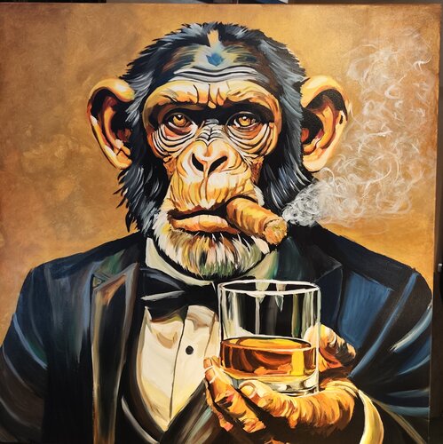 "Smoke & Oak" di Marcell Dergecz, Pittura in vendita su Singulart