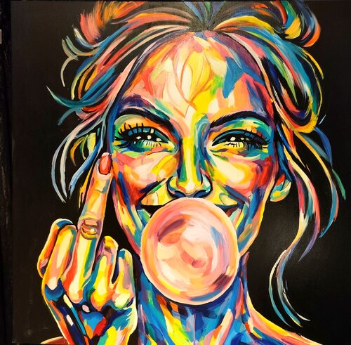 "Face of Liberation" van Marcell Dergecz, Schilderij te koop op Singulart