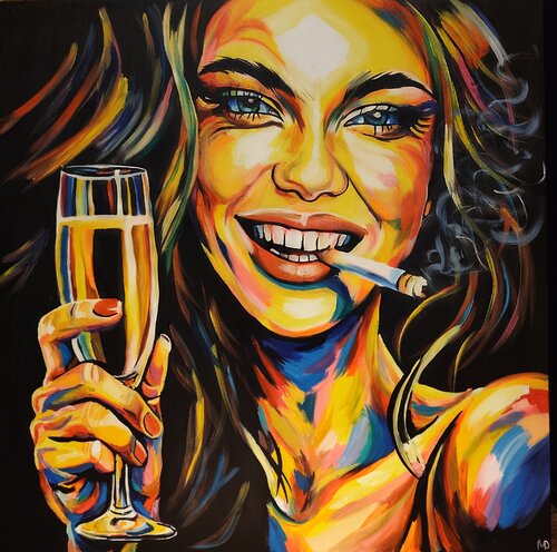 "Golden Nicht " van Marcell Dergecz, Schilderij te koop op Singulart