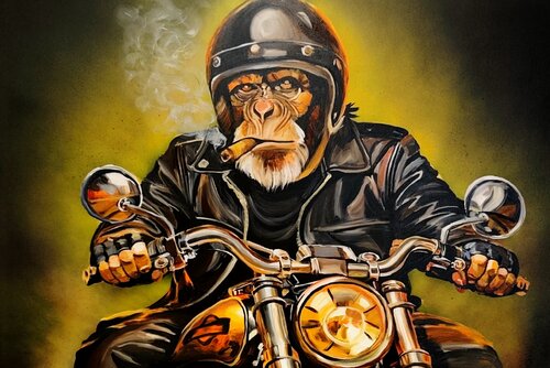 "Iron Rider" van Marcell Dergecz, Schilderij te koop op Singulart