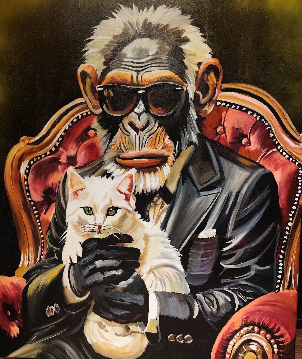 "The Emperor of Style" Marcell Dergecz Peinture originale à vendre