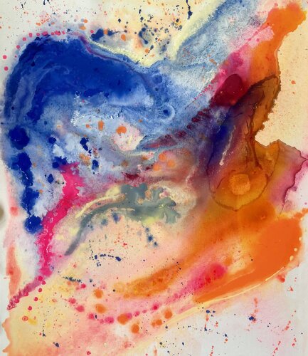 Flow- neon happiness di Katharina Pfledderer, Pittura in vendita su Singulart