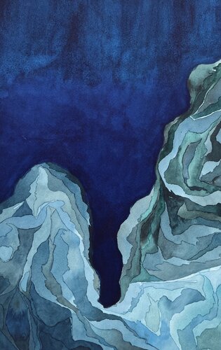 Crag par Roxanne Louise Pinto Hjorth, Œuvre sur papier en vente sur Singulart