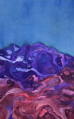 Hillside di Roxanne Louise Pinto Hjorth, Opera su carta in vendita su Singulart