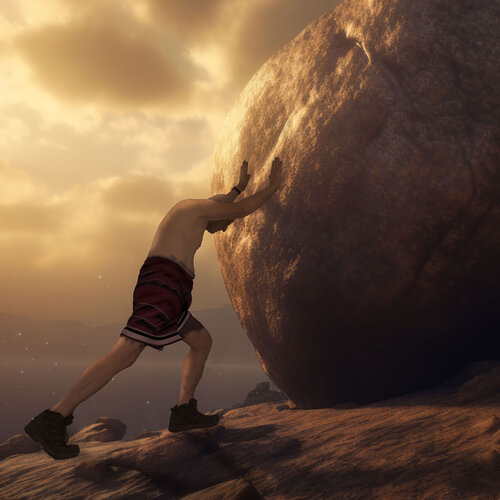 Sisyphus by Dov Fuchs, Digital for Sale on Singulart