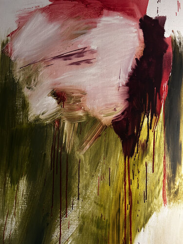 Flowers inside my head van Claudie Baran, Schilderij te koop op Singulart