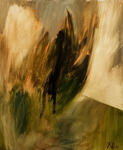 Falling in my Garden - Tikkoun Olam van Claudie Baran, Schilderij te koop op Singulart