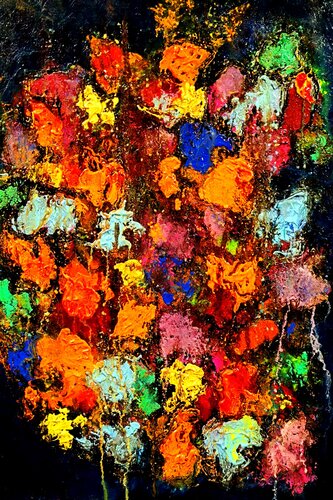 FLORES BAJO LA LLUVIA di antonio iniesta martinez, Pittura in vendita su Singulart